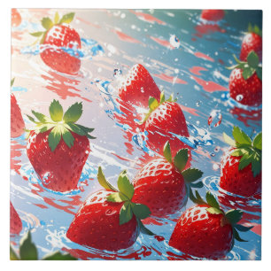 Azulejo Strawberries Cerámica Tile