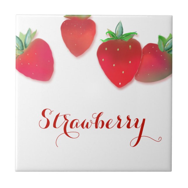 Azulejo Strawberries Mosaico Cerámico (Frente)
