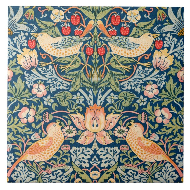 Azulejo Strawberry Thief, Famous Painting (Frente)