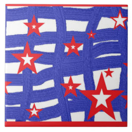 Azulejo Stripes and Stars on a 