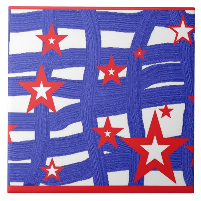 Azulejo Stripes and Stars on a  (Frente)