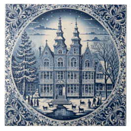 Azulejo style delft hiver/Noël 1