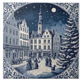 Azulejo style Delft hiver/Noël 5