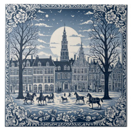 Azulejo style Delft hiver/Noël 6