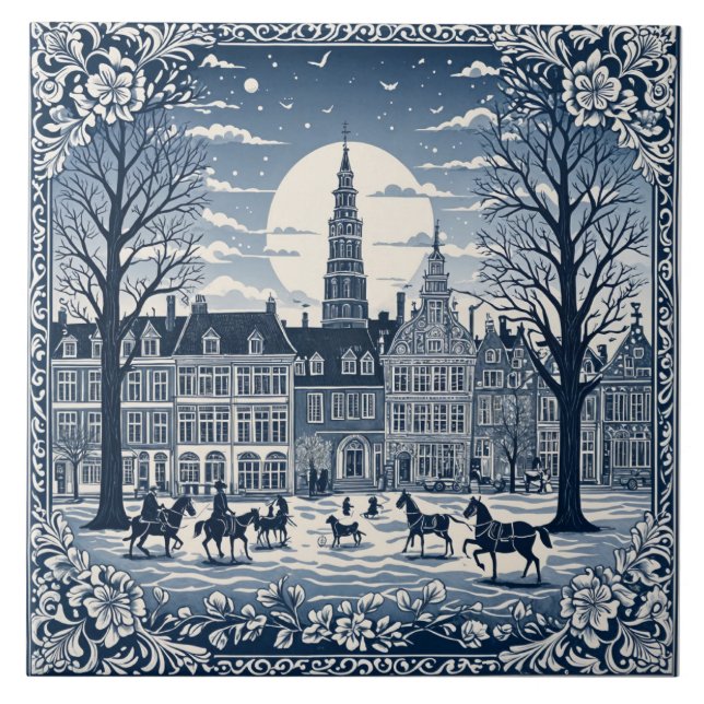 Azulejo style Delft hiver/Noël 6 (Frente)