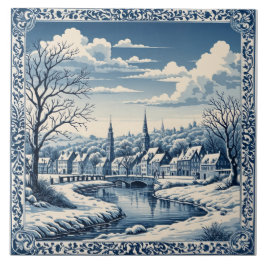 Azulejo style Delft hiver/Noël 8