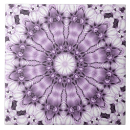 Azulejo Stylish Purple Flowers Ceramic Tile