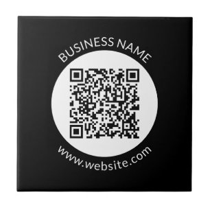 Azulejo Su código QR cargado Texto y colores editables