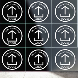 Azulejo Su logotipo aquí Minimalista profesional negro