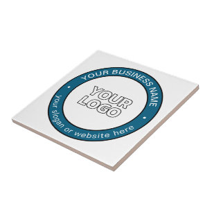Azulejo Su logotipo o diseño y texto circular personalizab
