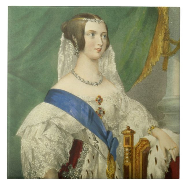 Azulejo Su majestad más graciosa, reina Victoria (1819-19 (Frente)