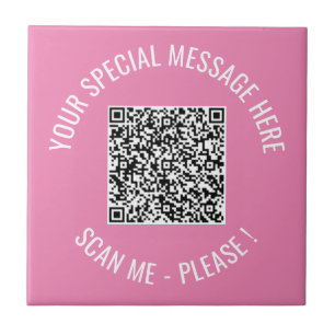 Azulejo Su Personalizado de código QR Texto Ficha cerámica
