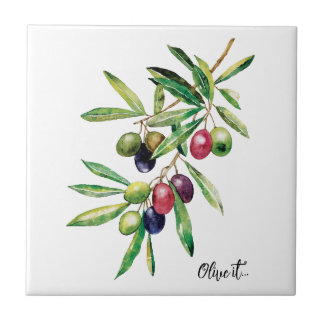 Azulejo Subdivisión Olive de color agua