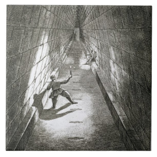 Azulejo Subida interior de una pirámide, c.1780 (grabado)
