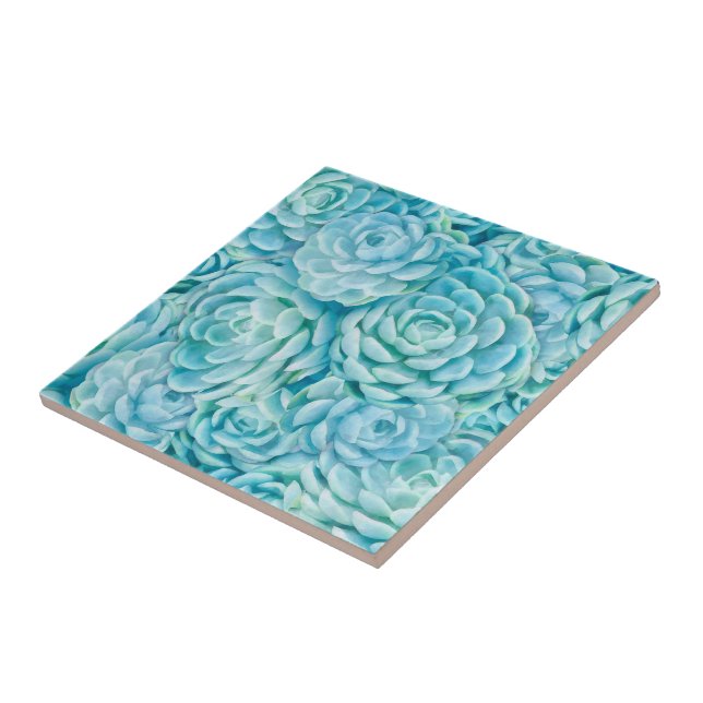Azulejo Suculentos azules (Lado)