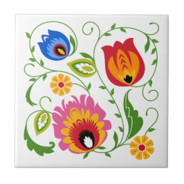 Azulejo Sucursal Tile folk polaco