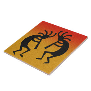 Azulejo Sudoeste de la puesta del sol del desierto de