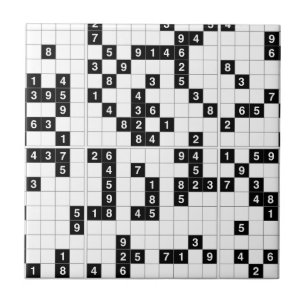 Azulejo sudoku blanco negro