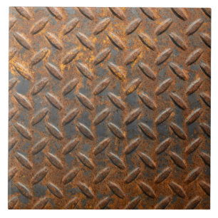 Azulejo Suelo de placa de diamante oxidado grunge