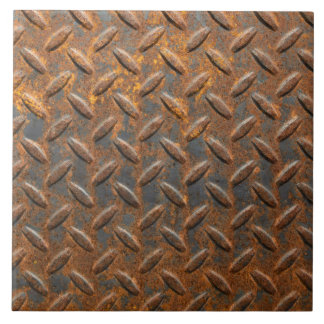 Azulejo Suelo de placa de diamante oxidado grunge