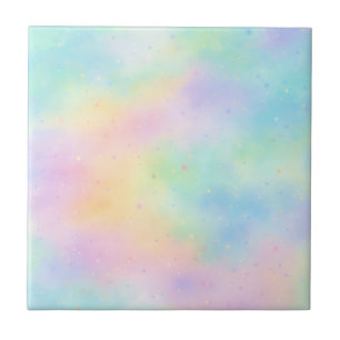 Azulejo Sueño de Acuarela Pastel – Gradiente de Arcoíris S