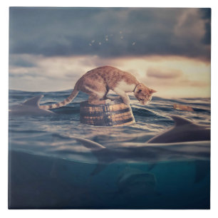 Azulejo Sueño Nap Cat o Pesadilla