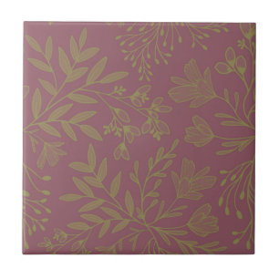 Azulejo Sueños de Pradera Floral Encantada L1 Verde Bordea