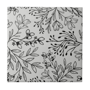 Azulejo Sueños de Pradera Floral Encantada L2 Gris Negro F