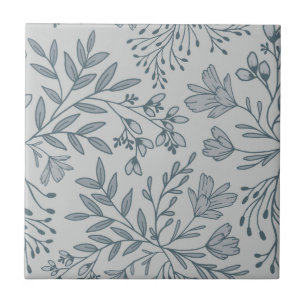 Azulejo Sueños de Pradera Floral Encantada L4 Gris Azul