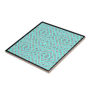 Azulejo Sueños de Tubería Pinceladas Abstractas Sobre Azul