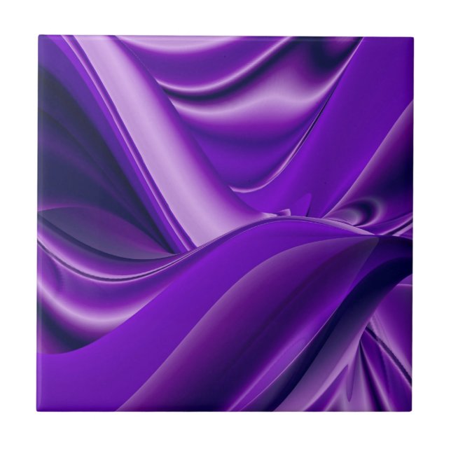 Azulejo Sueños del arcoiris de flores moradas (Frente)