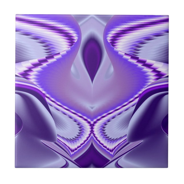 Azulejo Sueños del arcoiris de flores moradas (Frente)