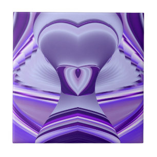 Azulejo Sueños del arcoiris de flores moradas