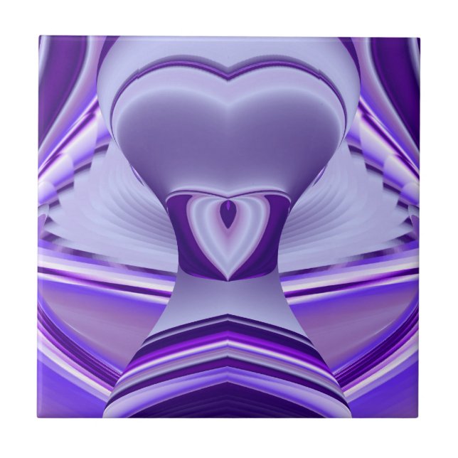 Azulejo Sueños del arcoiris de flores moradas (Frente)