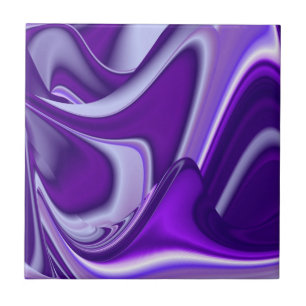 Azulejo Sueños del arcoiris de flores moradas