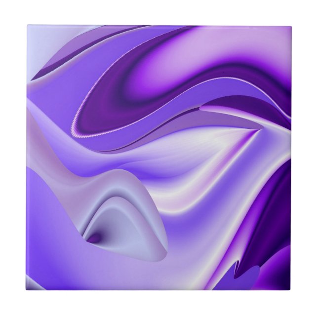 Azulejo Sueños del arcoiris de flores moradas (Frente)