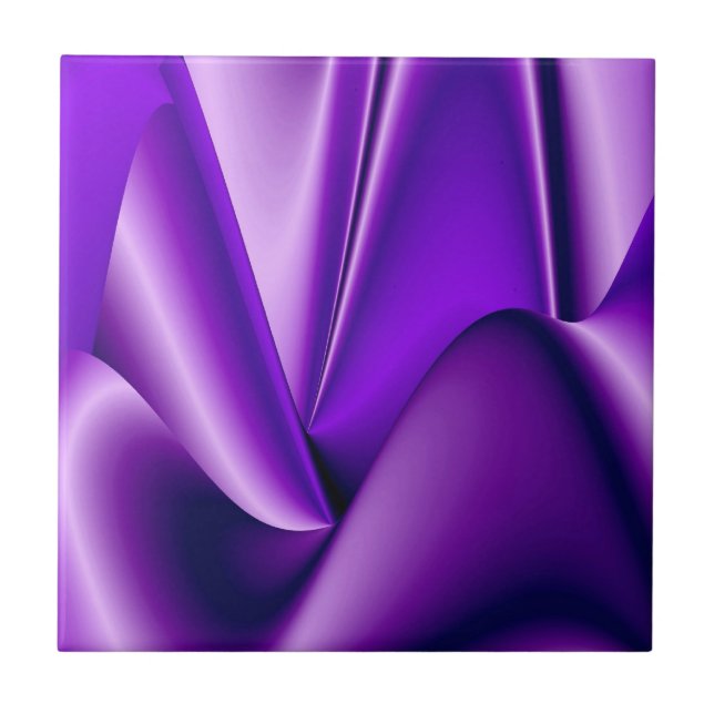 Azulejo Sueños del arcoiris de flores moradas (Frente)