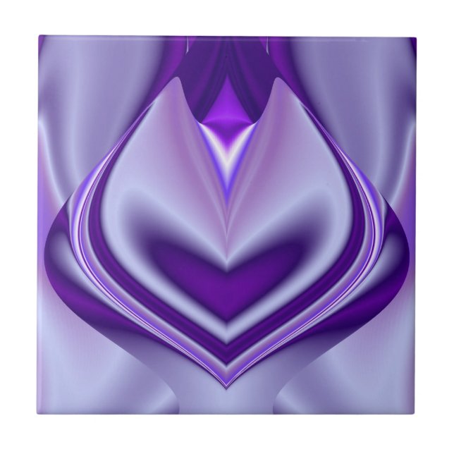 Azulejo Sueños del arcoiris de flores moradas (Frente)