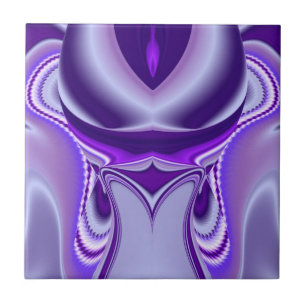 Azulejo Sueños del arcoiris de flores moradas