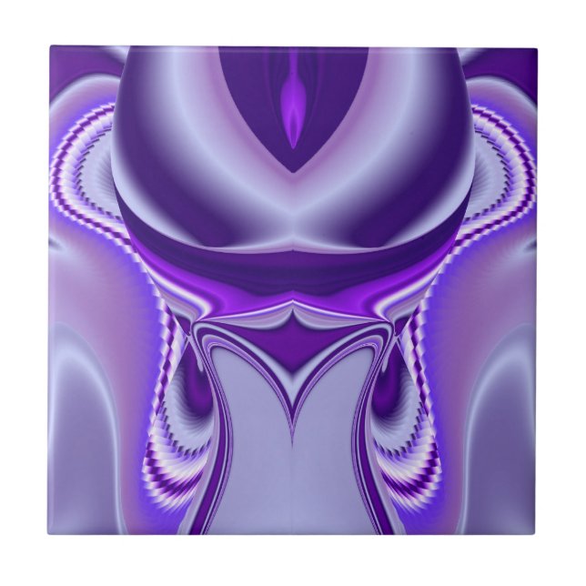 Azulejo Sueños del arcoiris de flores moradas (Frente)