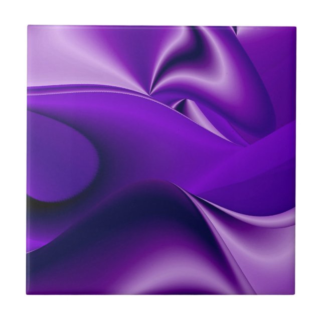 Azulejo Sueños del arcoiris de flores moradas (Frente)