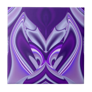 Azulejo Sueños del arcoiris de flores moradas
