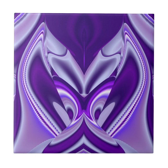 Azulejo Sueños del arcoiris de flores moradas (Frente)