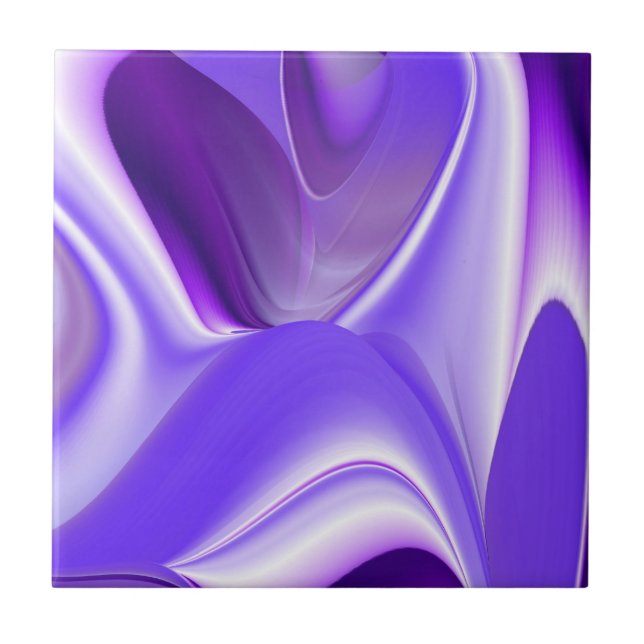 Azulejo Sueños del arcoiris de flores moradas (Frente)