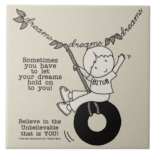 Azulejo Sueños te Mantienen (Frente)