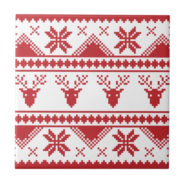 Azulejo suéter de navidades feos (Frente)