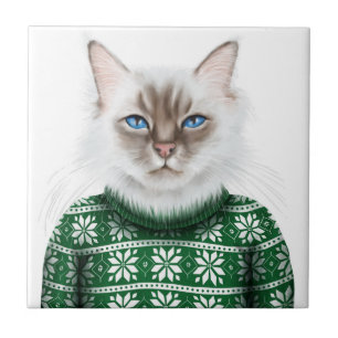 Azulejo Suéter del gato del gatito