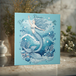 Azulejo Sumérgete Sueña Levántate Océano Sirena Empoderami