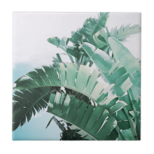 Azulejo Summer Vibes Banana deja un verde pálido
