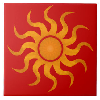 Azulejo Sun Spicy Red Tile - Grande